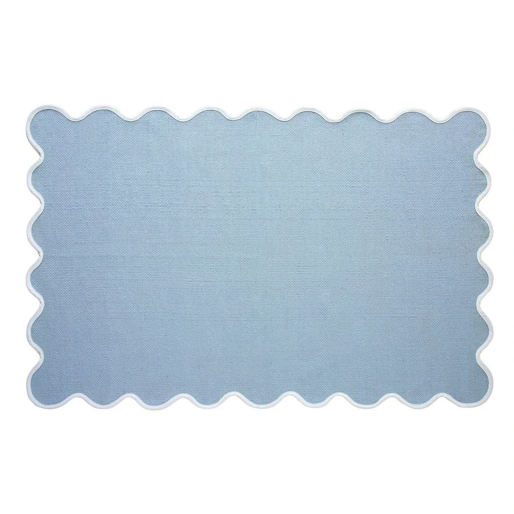 My Texas House Blue Scallop Indoor/Outdoor Layering‎ Rug, 24x38